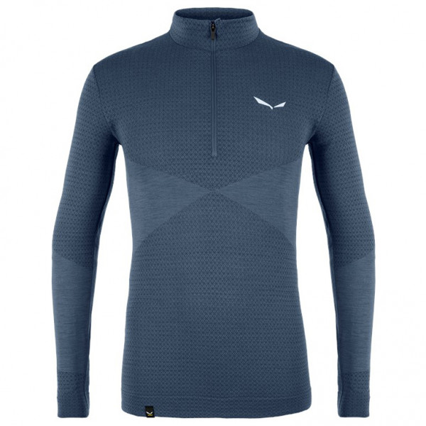 Image of Salewa - Zebru Med Warm AMR Half Zip Tee - Merinounterwäsche Gr L blau