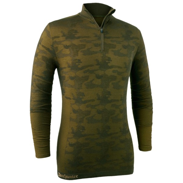 Image of Deerhunter - Camou Wool Undershirt With Zip-Neck - Merinounterwäsche Gr L/XL;S/M;XXL/3XL oliv bei Bergfreunde.ch - der Outdoor Shop