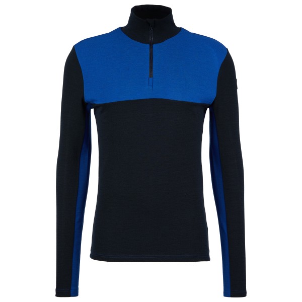 Image of We Norwegians - Tryvann Colblock Zipup - Merinolongsleeve Gr L;M;S;XL;XXL blau;schwarz