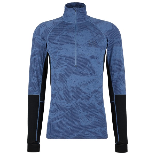 Stoic MerinoMesh150 SadjemSt. L/S Half Zip Merinounterwäsche Men (Größe 4XL |blau)