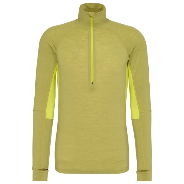 Stoic MerinoMesh150 SadjemSt. L/ Half Zip Merino-ondergoed Olijfgroen