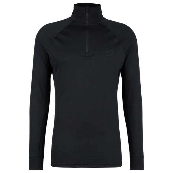 Stoic – Merino180 BengtSt. Half Zip – Merino-ondergoed maat M, Zwart
