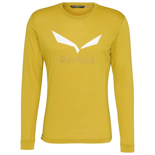 Salewa Solidlogo Dry L/ Tee Longsleeve Geel