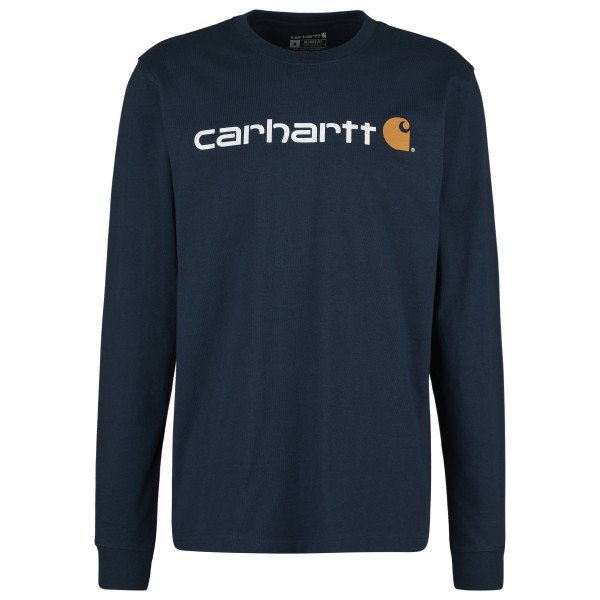 Image of Carhartt - Core Logo L/S - Longsleeve Gr L;M;S;XL;XXL blau;schwarz