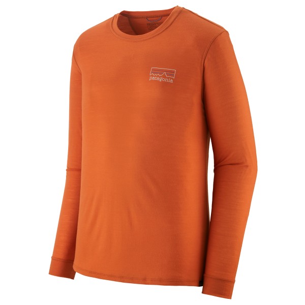 Image of Patagonia - L/S Cap Cool Merino Graphic Shirt - Merinoshirt Gr L rot/orange