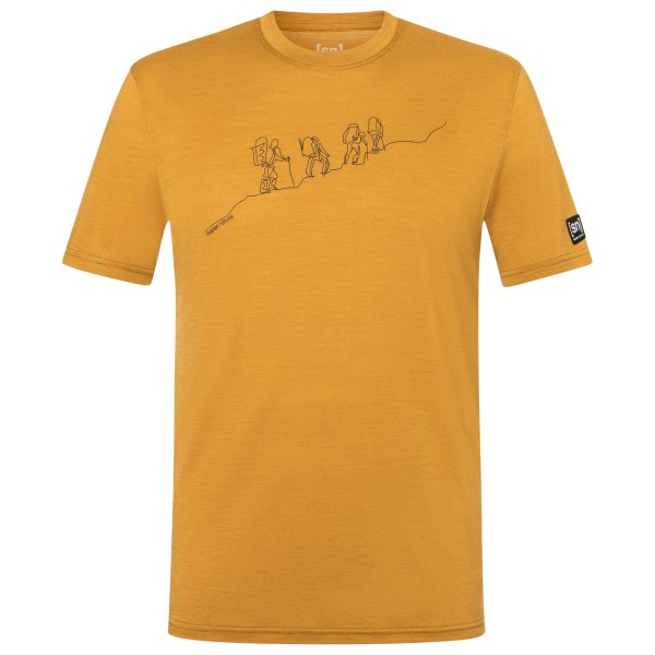 super.natural Hiking Tee Merinoshirt Men (Größe 46 - S |orange/gelb)