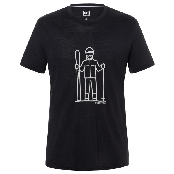 Image of super.natural - Skieur Tee - Merinoshirt Gr L schwarz