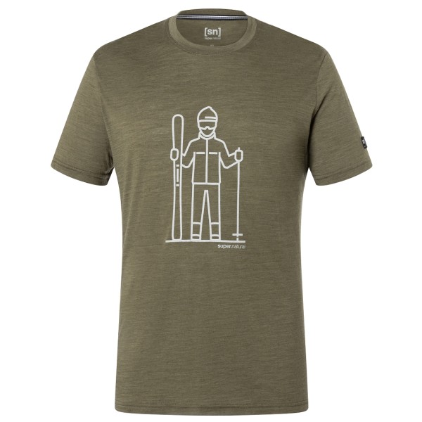 Image of super.natural - Skieur Tee - Merinoshirt Gr L oliv