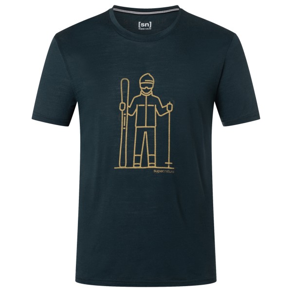 Image of super.natural - Skieur Tee - Merinoshirt Gr L blau/ cumin