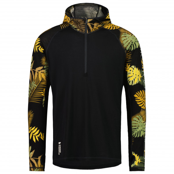 Image of Mons Royale - Temple Merino Air-Con Hood - Merinoshirt Gr L;M;S;XL;XXL blau;schwarz