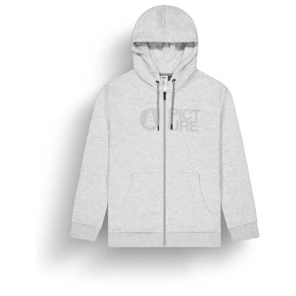 Image of Picture - Basement Flock Zip Hoodie - Hoodie Gr L grau/weiß