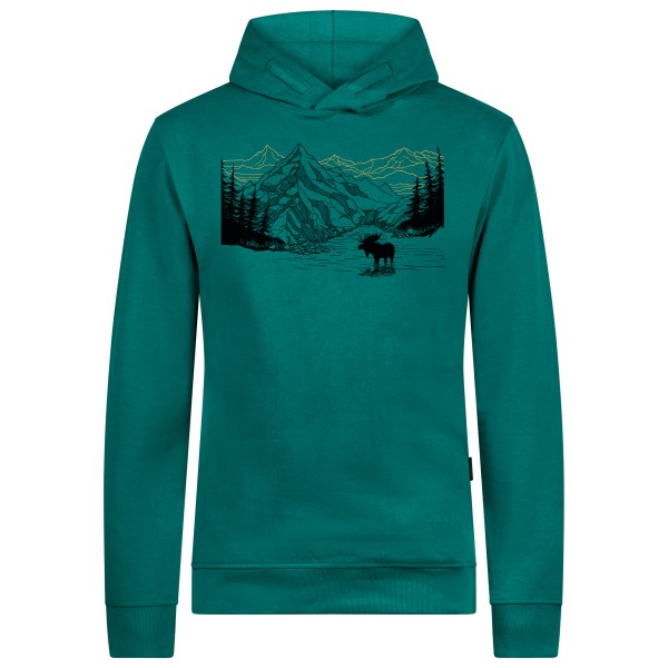 Image of GreenBomb - Nature Moose Mountain Star Hoodie Cotton - Hoodie Gr L türkis