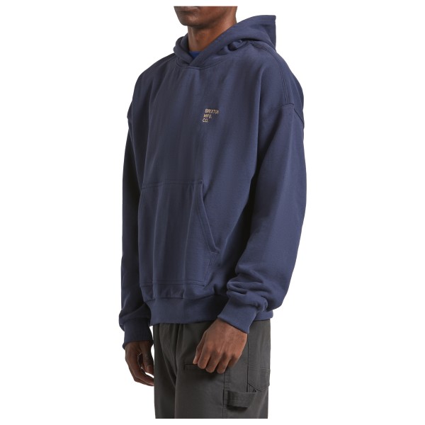 Hoodie Brixton Embroidered Heavy Weight Hood Herren (Gr S |blau)