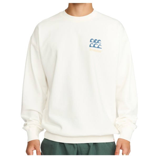Pullove Revolution Printed Crewneck Waves Herren (Gr L |weiß)