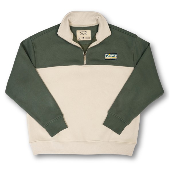 Bleubird Bracken Quarter Zip Trui olijfgroen Beige