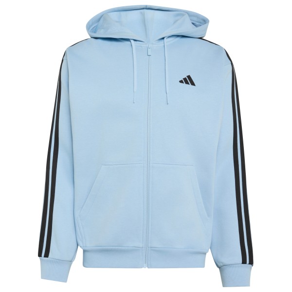 adidas Essentials 3-Stripes Fleece Full-Zip Hoodie Hoodie Blauw
