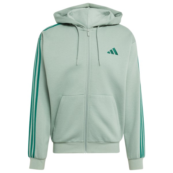 adidas Essentials 3-Stripes Fleece Full-Zip Hoodie Hoodie Grijs