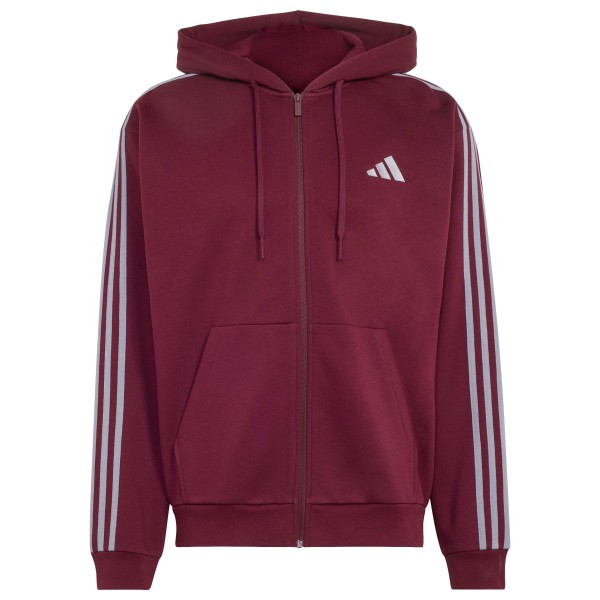 adidas Essentials 3-Stripes Fleece Full-Zip Hoodie Hoodie Rood