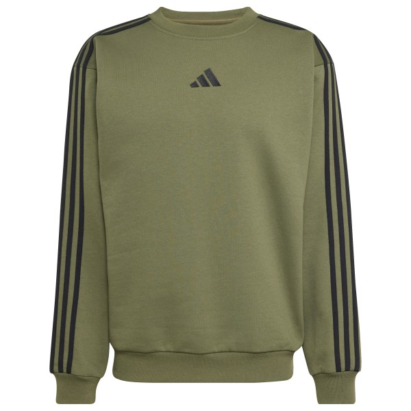 adidas Essentials 3-Stripes Fleece Sweatshirt Trui Olijfgroen