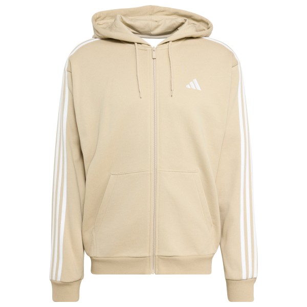 adidas Essentials 3-Stripes French Terry Full-Zip Hoodie Hoodie Beige