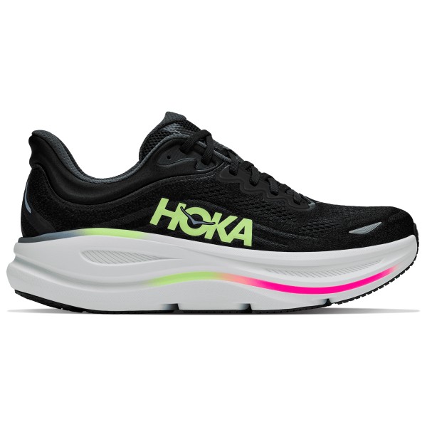 HOKA Bondi 9 Hardloopschoenen 2/3 Regular neon yuzu Zwart
