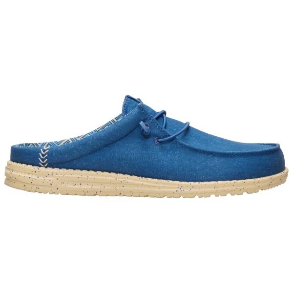 HeyDude Wally Slip Canvas Sandalen Herren (Gr 44 |blau/beige)