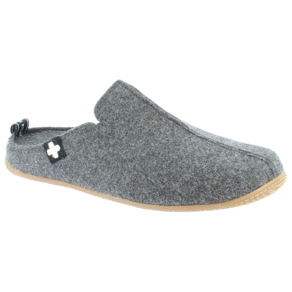 Image of Living Kitzbühel - Filzpantoffel Schweizer Kreuz No. 4250 - Hüttenschuhe Gr 43 grau