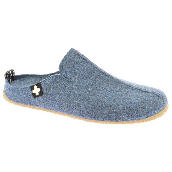 Image of Living Kitzbühel - Filzpantoffel Schweizer Kreuz No. 4250 - Hüttenschuhe Gr 41 grau