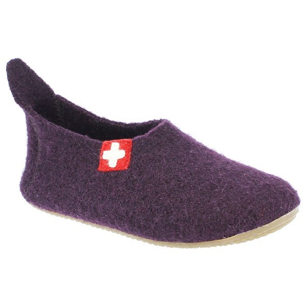 Image of Living Kitzbühel - Slipper Schweizer Kreuz No. 4249 - Hüttenschuhe Gr 41 lila