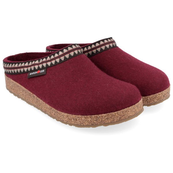 Haflinger Grizzly Lucky Pantoffels Rood