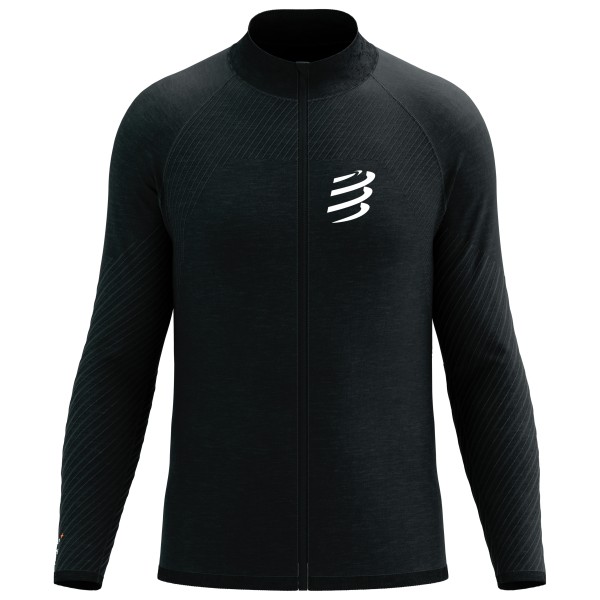 Compressport Seamless Zip Sweatshirt Laufjacke (Gr XS |schwarz)