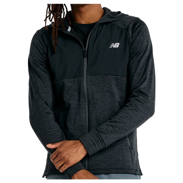 New Balance Heat Grid Hooded Full Zip Zip-Hoodie Herren (Gr M |schwarz)