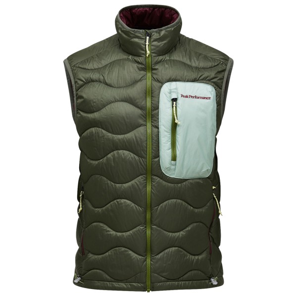 Peak Performance Helium Utility Down Vest Donzen bodywarmer Olijfgroen