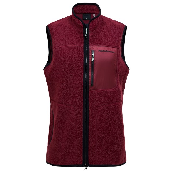 Peak Performance Naturerush Pile Vest Fleecebodywarmer Rood