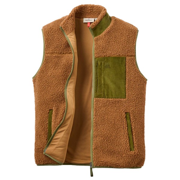 Passenger Trekker Recycled Deep Pile Sherpa Vest Fleecebodywarmer Bruin