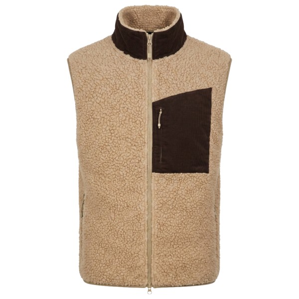 The Mountain Studio Soft Wool Pile Cord Vest Fleecebodywarmer Beige