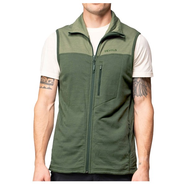 Devold - Explorer Merino Vest - Merinogilet Gr L oliv