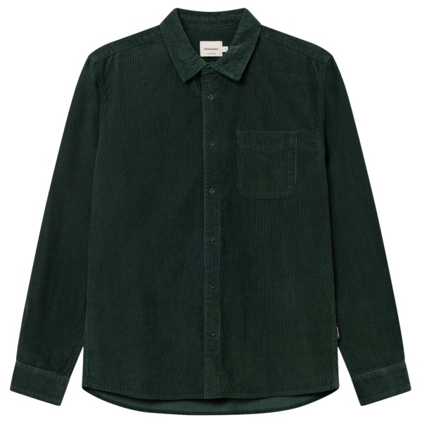 DEDICATED Shirt Varberg Corduroy Overhemd Zwart