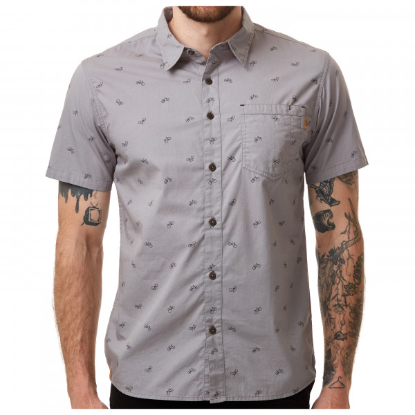 Image of tentree - Bike Around Shortsleeve Shirt - Hemd Gr L;M;S;XL;XXL braun/oliv;grau bei Bergfreunde.ch - der Outdoor Shop