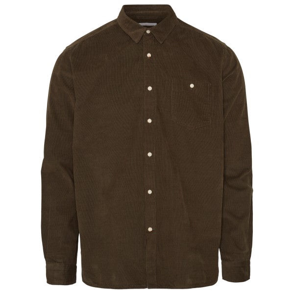 Image of KnowledgeCotton Apparel - Baby Cord Custom Fit Shirt - Hemd Gr L;M;S;XL;XXL blau;braun bei Bergfreunde.ch - der Outdoor Shop