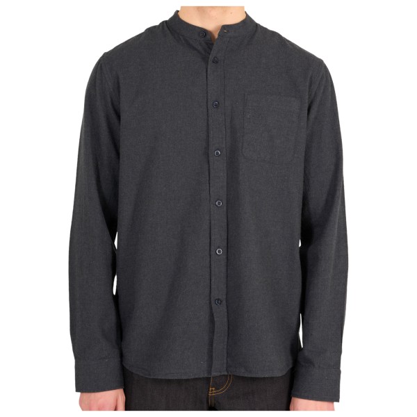 Image of KnowledgeCotton Apparel - Melangé Flannel Stand Collar Custom Fit Shirt - Hemd Gr 3XL;M;S grau bei Bergfreunde.ch - der Outdoor Shop