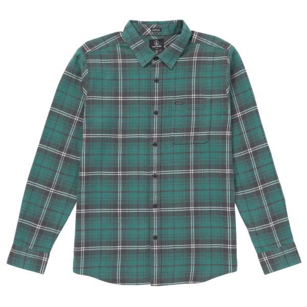Image of Volcom - Caden Plaid L/S - Hemd Gr L türkis
