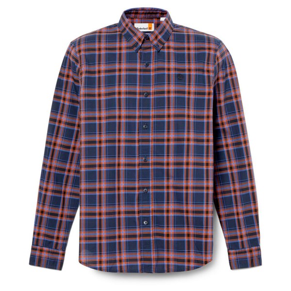 Image of Timberland - Stretch Poplin Check Shirt - Hemd Gr L;M;S;XL;XXL braun;lila