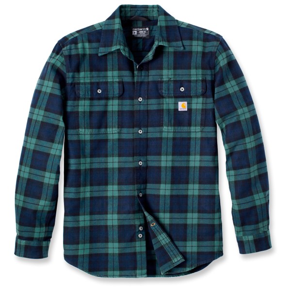 Image of Carhartt - Heavyweight Flannel L/S Plaid Shirt - Hemd Gr L blau