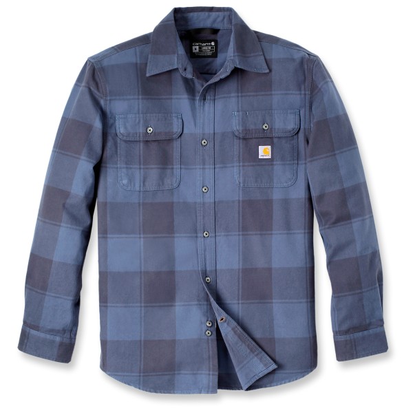 Image of Carhartt - Heavyweight Flannel L/S Plaid Shirt - Hemd Gr L;M;S;XXL blau;braun