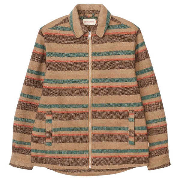 Image of Revolution - Zipped Overshirt - Hemd Gr L braun/beige