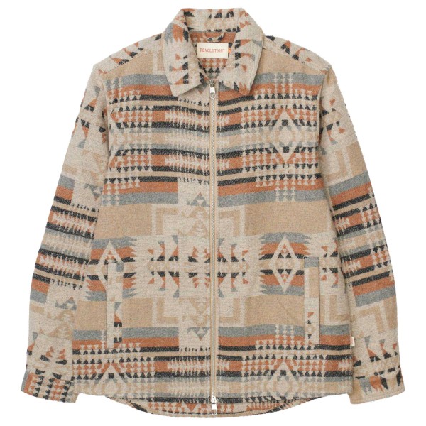Image of Revolution - Zipped Overshirt Khaki - Hemd Gr L;S;XL;XXL beige