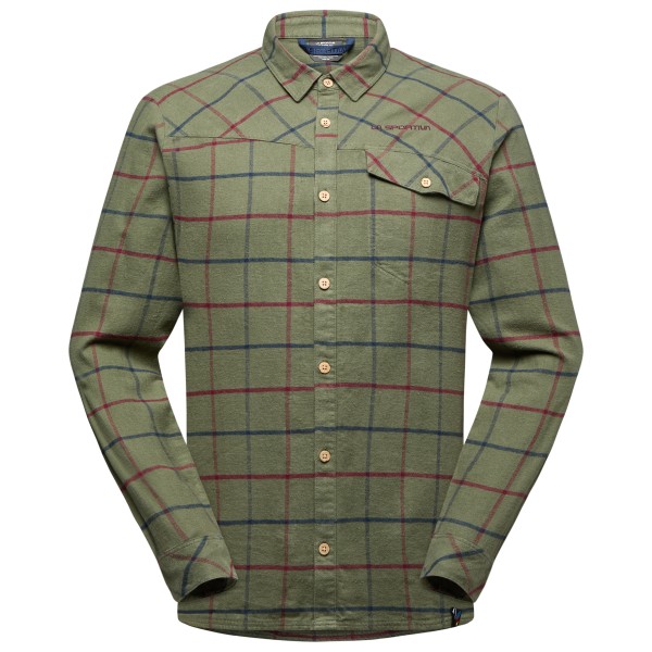 La Sportiva Rambler Light Flannel Shirt Overhemd Olijfgroen