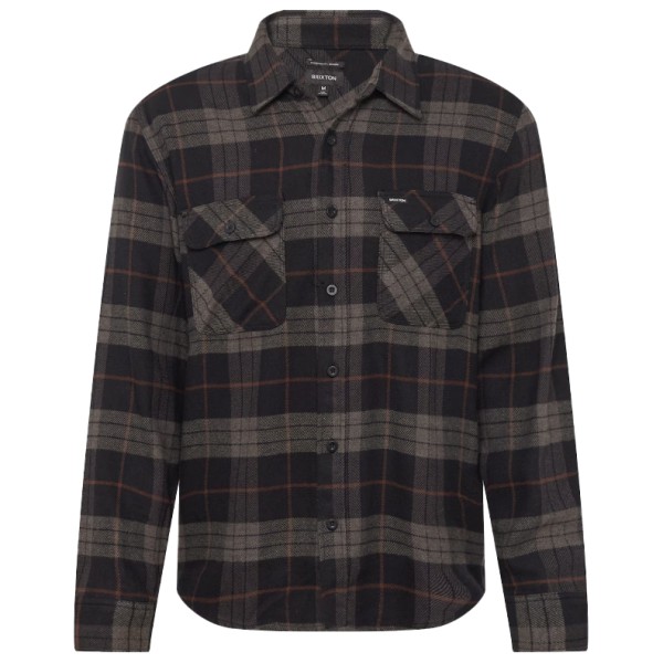 Brixton – Bowery Flannel – Overhemd maat S, / Zwart