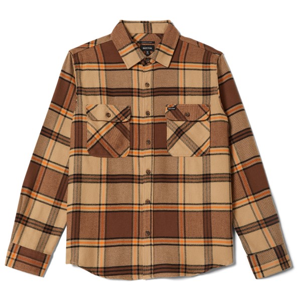 Brixton – Bowery Flannel – Overhemd maat L, Bruin
